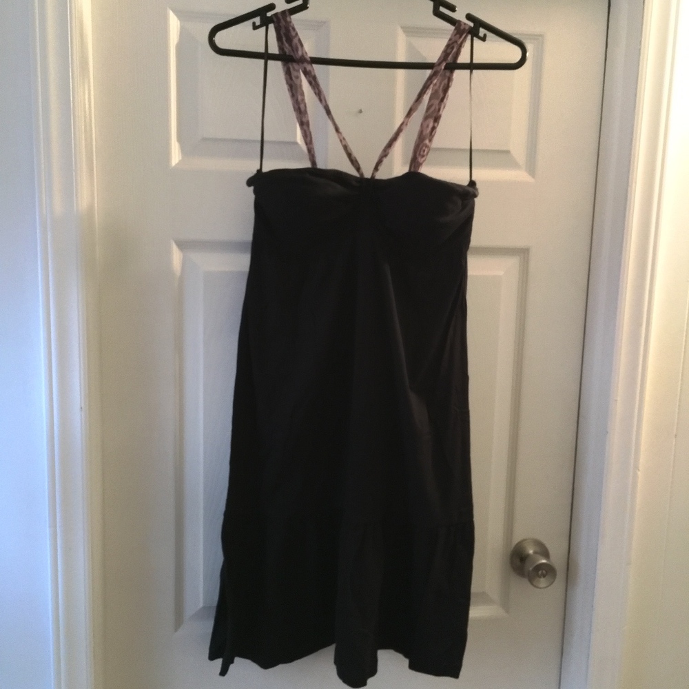 Criss Cross Tie-Behind Strap Little Black Dress